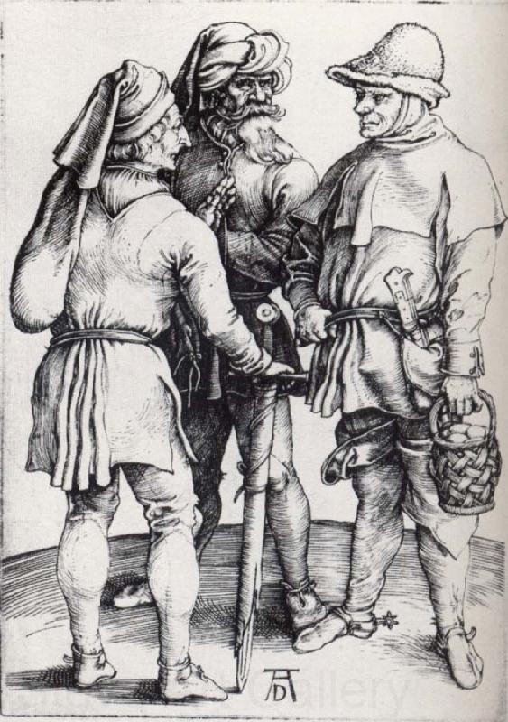 Albrecht Durer Three Peasants in conver-sation Spain oil painting art
